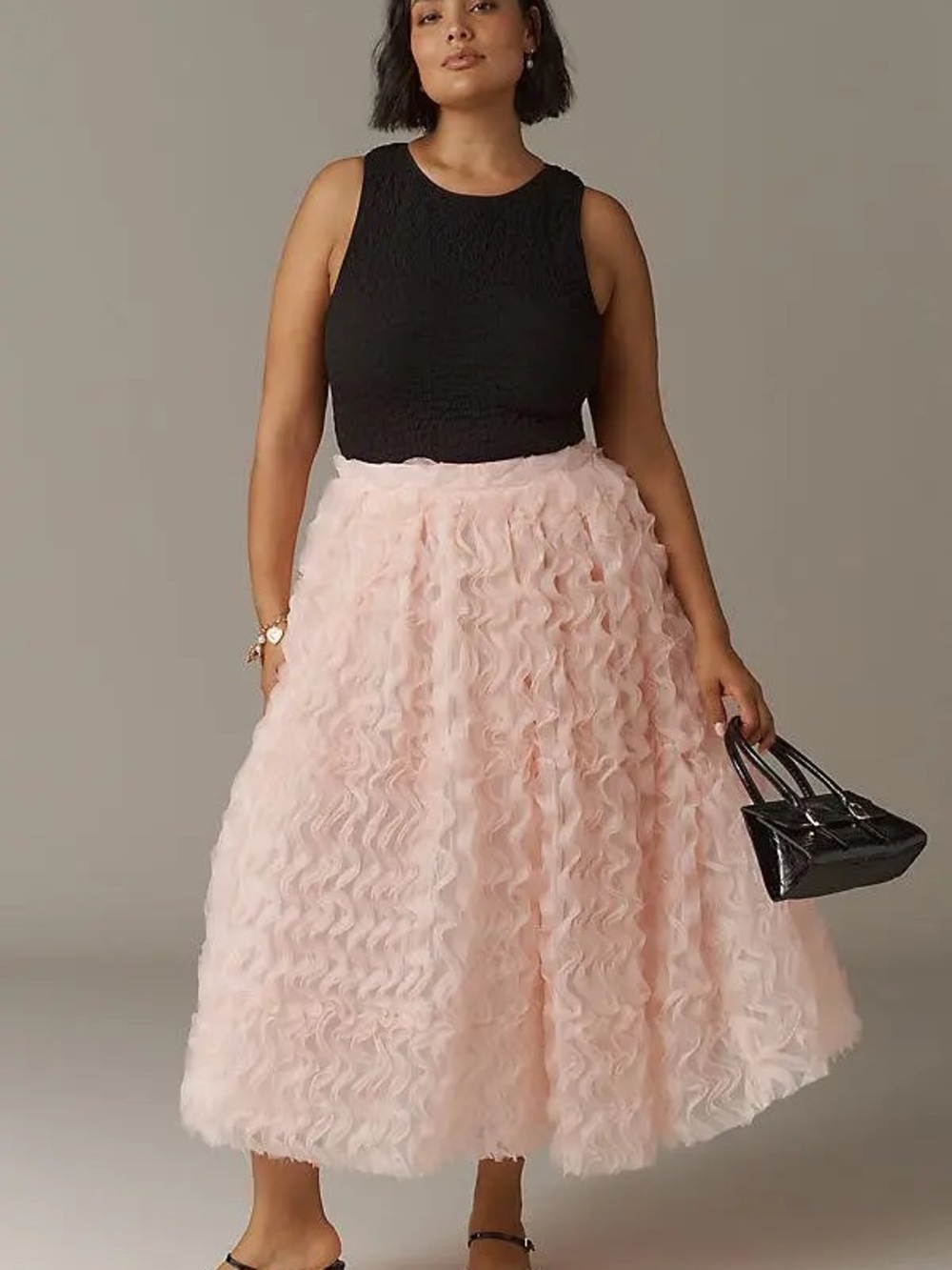 Eloquii Pink Ruffle Tulle Skirt - Picture 4 of 4
